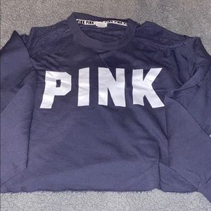 Pink Cropped Top w/ Open Shoulders